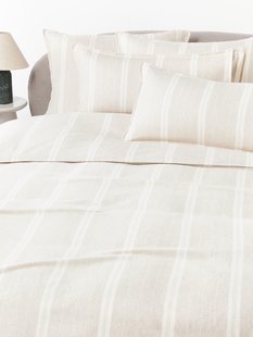 Gestreepte flanellen kussenhoes Belinda