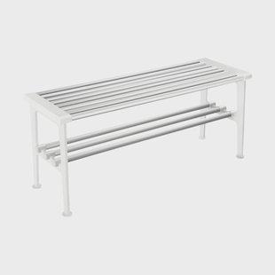 Essem Design Nostalgi bank 100 cm Aluminium-wit Essem Design Nostalgi bank 100 cm Aluminium-wit