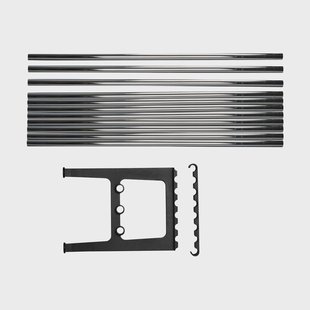 Essem Design Nostalgi bank verlenging 100 cm Chroom-zwart