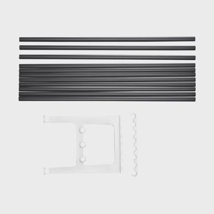 Essem Design Nostalgi bank verlenging 100 cm Zwart-wit