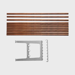 Essem Design Nostalgi bank verlenging 100 cm Walnoot-aluminium