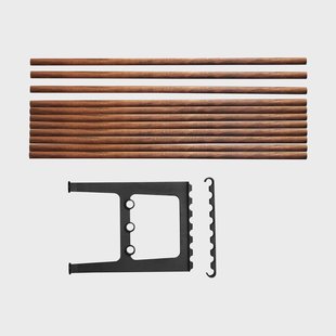 Essem Design Nostalgi bank verlenging 100 cm Walnoot-zwart