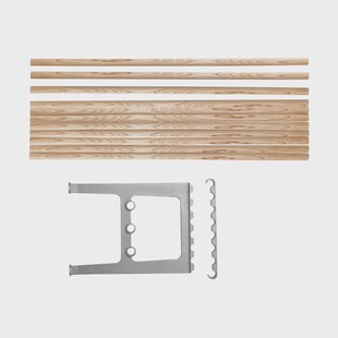 Essem Design Nostalgi bank verlenging 100 cm Essenhout-aluminium