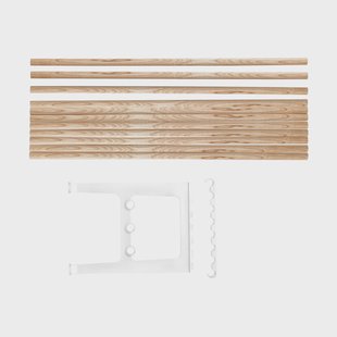 Essem Design Nostalgi bank verlenging 100 cm Essenhout-wit