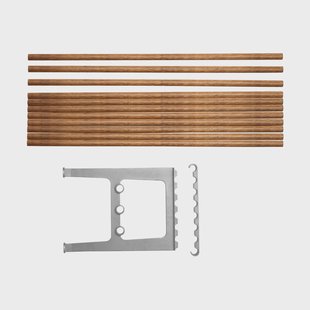 Essem Design Nostalgi bank verlenging 100 cm Bamboe-aluminium