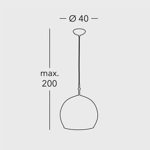 Kolarz Luna hanglamp, Ø 40 cm, crèmekleurig, glas