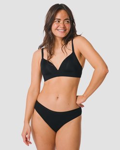 HEMA Damesslip katoen - 2 stuks zwart (zwart)