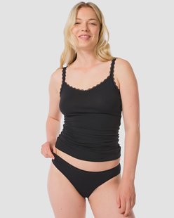 HEMA Damesslip naadloos micro zwart (zwart)