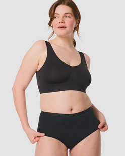 HEMA Dames tailleslip katoen - 2 stuks zwart (zwart)