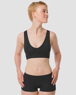 HEMA Damesboxer naadloos rib zwart (zwart)