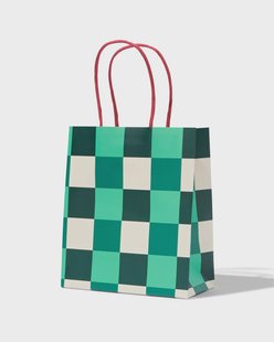 HEMA Cadeautas ruiten - 2 stuks (groen)