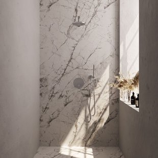 Thermostatische Inbouwdoucheset Brauer Carving Met Ronde Afdekplaat Chroom (Alle Opties)