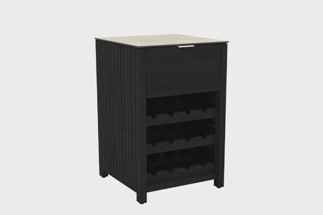 Passion Grills | Buitenkeuken Onderdeel | Leon Buitenkeukenkast Lade + Wijnkast | 59 x 59,5 cm