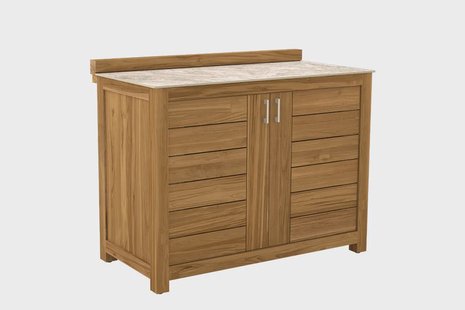 Passion Grills | Buitenkeuken Onderdeel | Milano Buitenkeukenkast 2-deurs | 120 x 63 cm | Albastro Cream