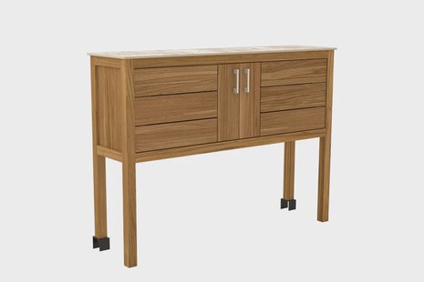 Passion Grills | Buitenkeuken Onderdeel | Milano Opzetkast | 120 x 29 cm | Albastro Cream