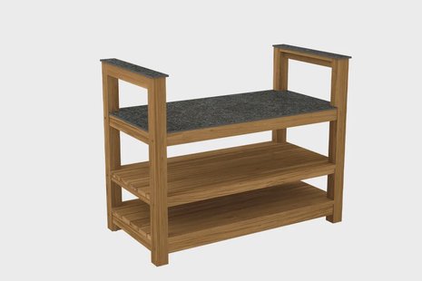 Passion Grills | Buitenkeuken Onderdeel | Milano Buitenkeuken Werktafel | 112 x 58 cm | Belgium Dark Grey