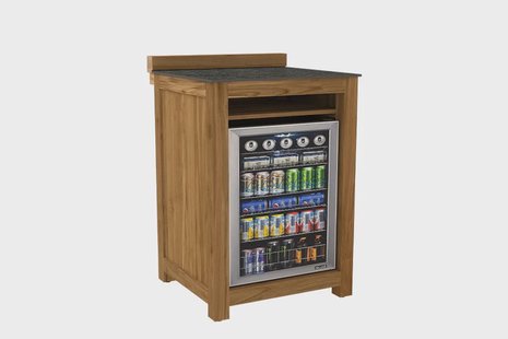 Passion Grills | Buitenkeuken Onderdeel | Milano Buitenkeukenkast voor Koelkast | 64,2 x 63 cm | Belgium Dark Grey