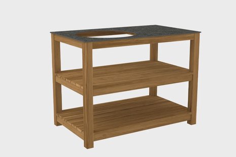 Passion Grills | Buitenkeuken Onderdeel | Milano Big Green Egg Tafel | 120 x 76 cm | Belgium Dark Grey