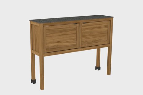 Passion Grills | Buitenkeuken Onderdeel | Milano Opzetkast | 120 x 29 cm | Belgium Dark Grey