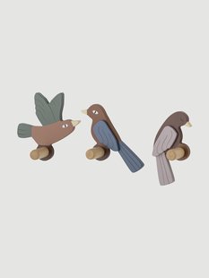 Houten wandhaken Lewi, 3-delig