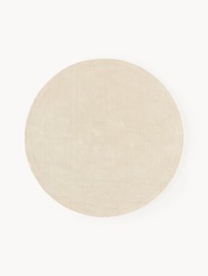 Rond katoenen vloerkleed Lora, handgeweven