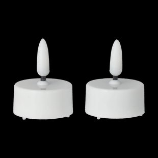 Scandi Essentials Bright waxinelichtjes led Ø3,8 cm 2-pack White