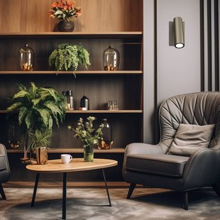 Luminex Axion wandlamp, 1-lamp, titaniumkleurig, staal