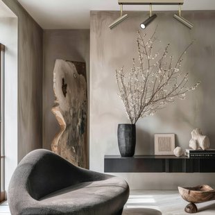 Luminex Axion plafondlamp, 3-lamps, titaniumkleurig, langwerpig, staal