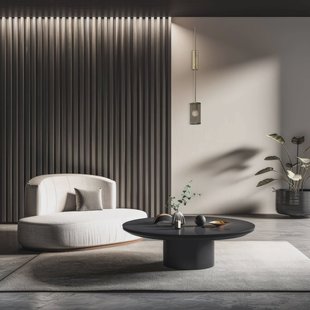 Luminex Wandlamp Wall, titaniumkleurig, hoogte 100 cm, staal