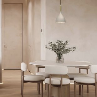 Luminex Noak hanglamp, 1-lamp, beige/goud, staal