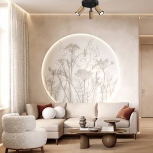 Luminex Nise plafondlamp, 3-lamps, rond, zwart staal, hout