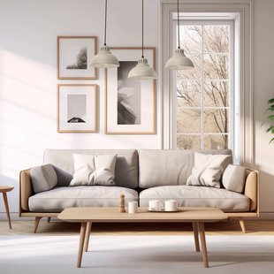 Luminex Hanglamp Sven, 3-lamps, beige, staal