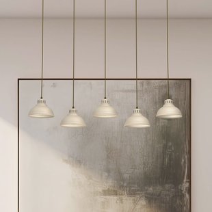 Luminex Hanglamp Sven, 5-lamps, beige, staal