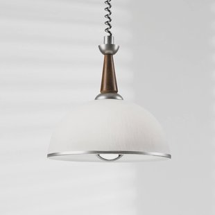 Lamkur Lighting Hanglamp Ilsa, wit/zilver, Ø 30 cm, in hoogte verstelbaar