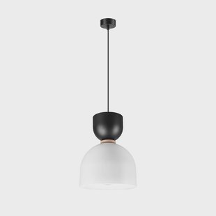 Lamkur Lighting Hanglamp Clementine, wit/zwart, 1-lamp, E27