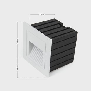 ORION Loro LED wand inbouwlamp, wit, breedte 8,5 cm, aluminium