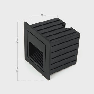 ORION Loro LED wand inbouwlamp, zwart, breedte 8,5 cm, aluminium