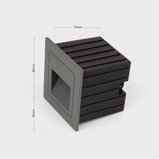 ORION Loro LED wand inbouwlamp, antraciet, breedte 8,5 cm, aluminium