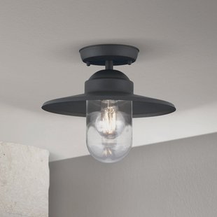 ORION Buiten plafondlamp Edward, antraciet, Ø 27,5 cm, aluminium