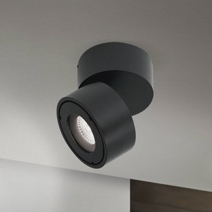 ORION Harvey LED buitenspot, zwart, Ø 10 cm, aluminium spuitgietwerk