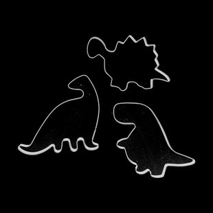 Nordwik Nordwik peperkoekvorm dinosaurus 3-delig Roestvrij staal