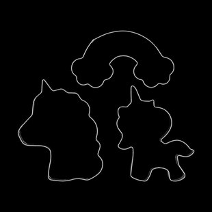 Nordwik Nordwik peperkoekvorm eenhoorn 3-delig Roestvrij staal