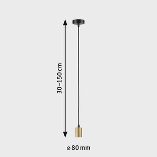 Paulmann Ravi fitting E27, zwart/mat goud