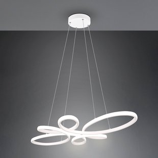 Trio Lighting Fly LED hanglamp, mat wit, 4.000 K, 83 cm x 45 cm