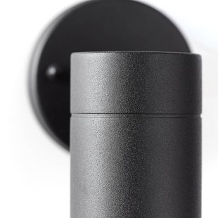 Brilliant Buitenwandlamp Jandy down, vast, zwart, metaal, GU10