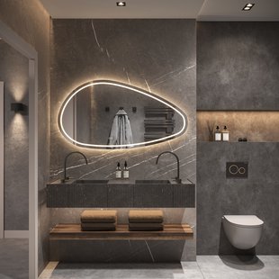 Spiegel Hipp Design Phantom 010 Met Verlichting Incl. Spiegelverwarming (Alle Maten)