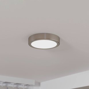 EGLO LED opbouwpaneel Fueva 5 IP20 830 nikkel Ø16cm