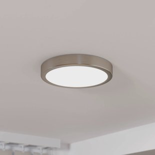 EGLO LED opbouwpaneel Fueva 5 IP20 830 nikkel Ø21cm