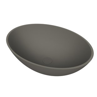 Arcqua Prince Opbouw Waskom Ovaal 49x34 Mat Quartz Grijs