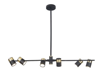 Maxlight Puma - hanglamp - 95 x 15 x 72 cm - zwart en goud